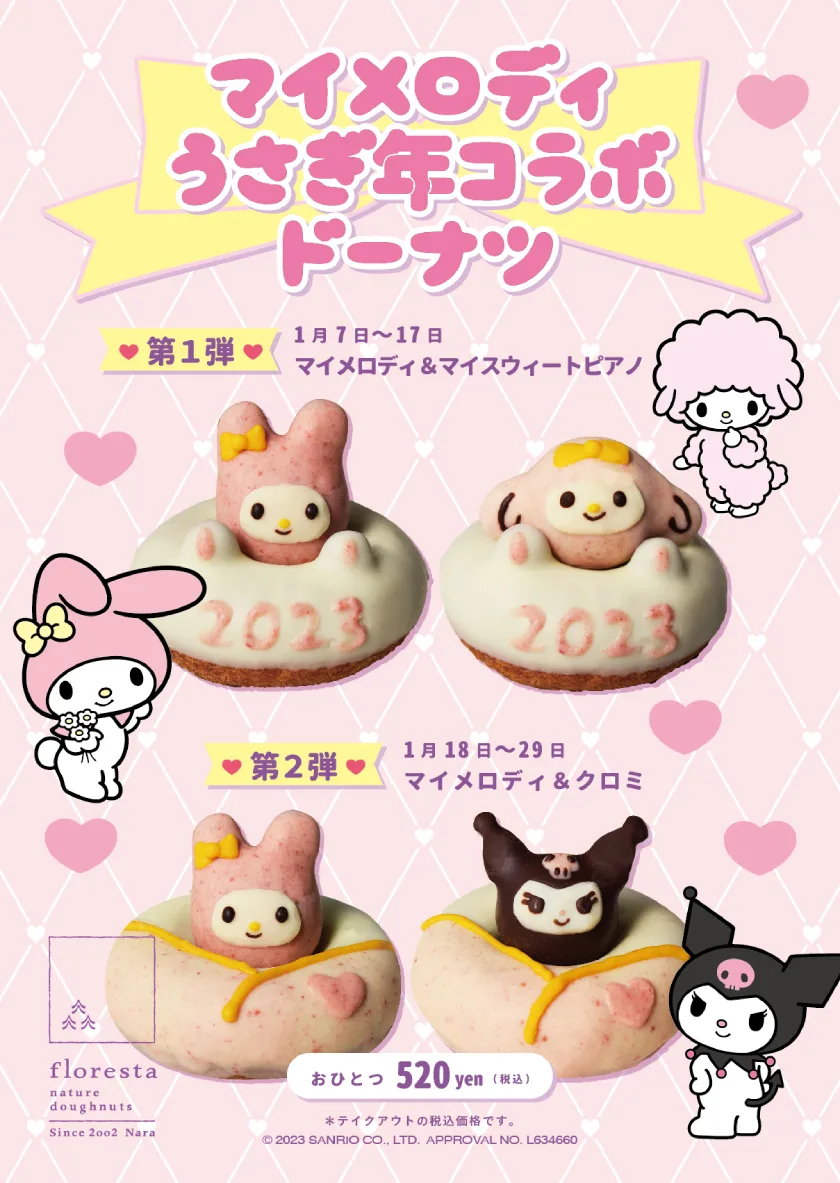 超Ｑ～♡“My Melody 兔年合作甜甜圈”在Floresta限時發售！